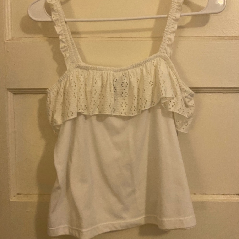 Flare white Crop top